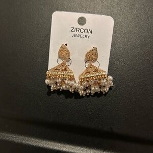 Vintage Bollywood Jhumka Beads Tassel Drop Dangle Earring Ethnic Jhumki Jewelry